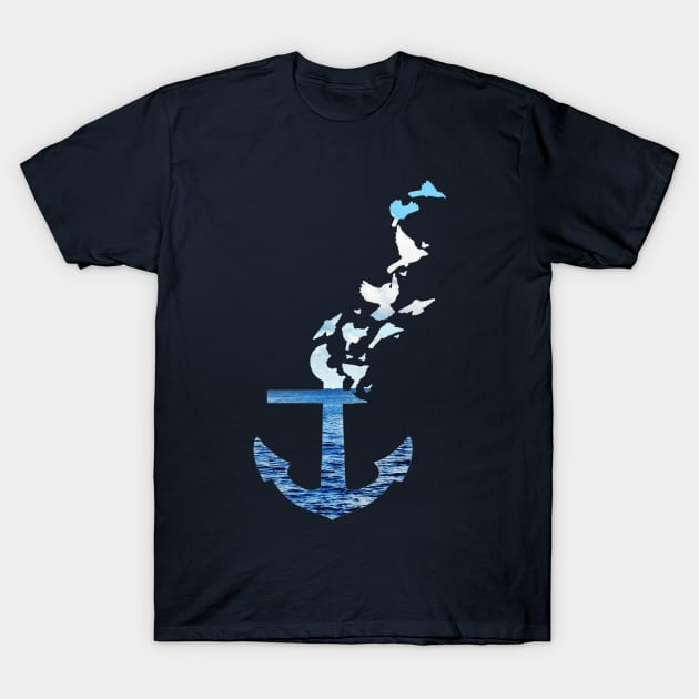 FROM BLUE SEA TO BLUE SKY T-Shirt by SweeteeAnchor